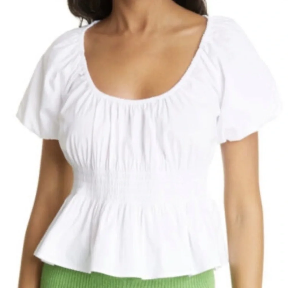 STAUD LUCIA Smocked Top EUC Size L - Picture 2 of 9